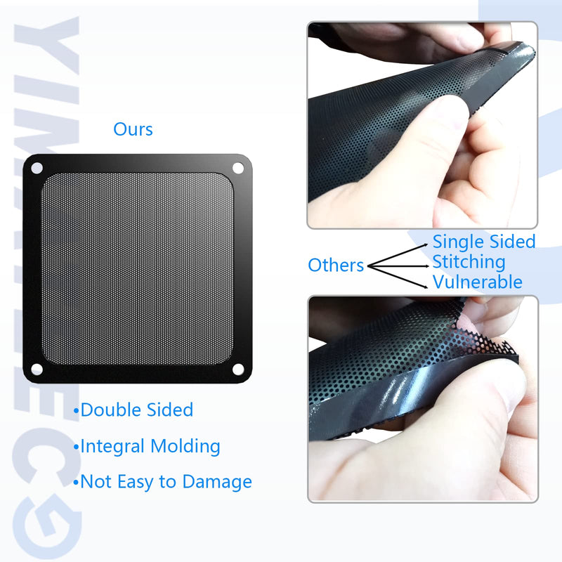 Dust Filter PC 140mm -5Pack Magnetic Fan Dust Mesh Filter for Computer Cooler Fan/PSU/Routers, PVC 50 Mesh PC Case Screen Dustproof Vent Filter Cover Fan Grills (PVC, 140 * 140mm, 5pcs, Black) 5pcs - PVC PRO