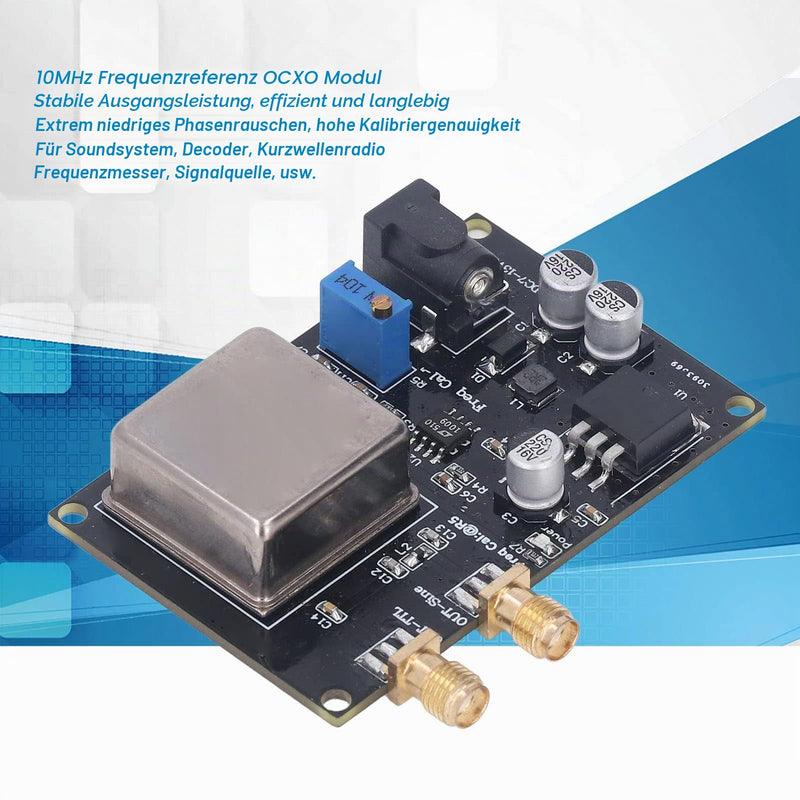 10MHz Frequency Standard Reference Module, Frequency Reference Source Module, Crystal Oscillator Constant Temperature Board for Instrument Benchmarks
