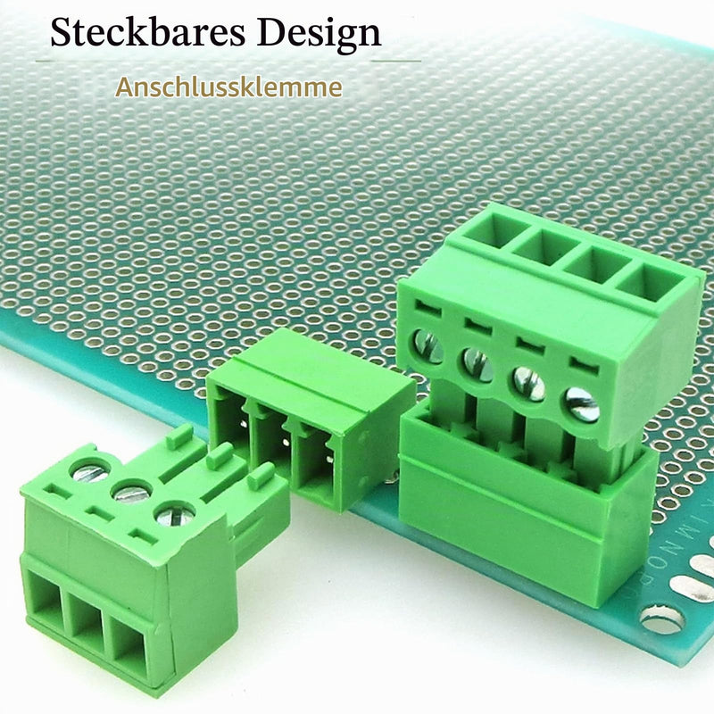 10 Pairs 3.81 mm Screw Terminals 3-Pin Male and Female Terminals, Connector Terminals 3P-10Set