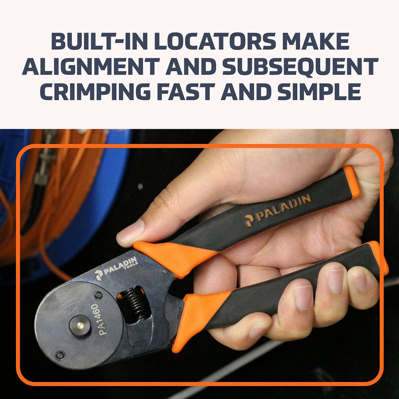 Paladin Tools PA1460 Closed Barrel D-Sub Crimper - 20-26 AWG, 4 Way Indent - Professional Grade 1