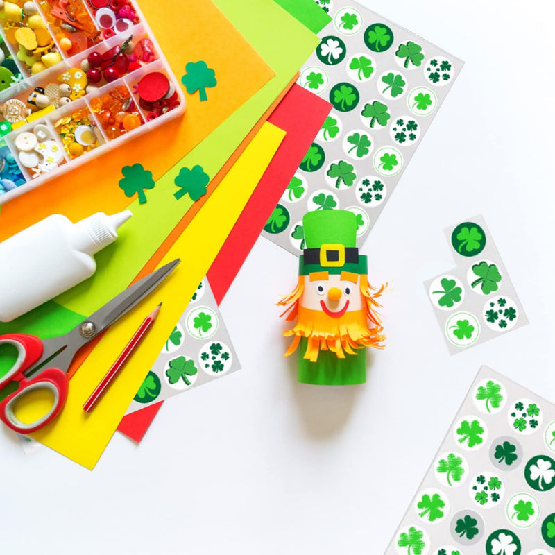 ChromaLabel 3/4" Permanent Shamrock Dot Sticker Pack, 840 Labels, 20 Sheets/Pack, Version 9 3/4" Diameter