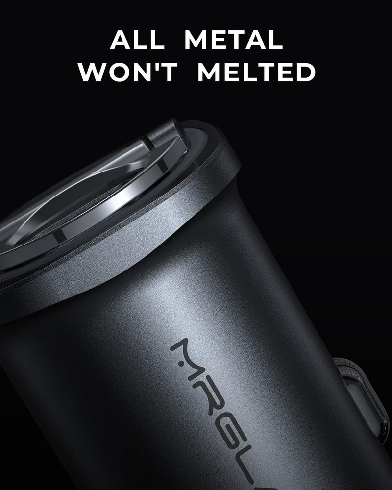 【Upgrade】90W USB C Car Charger Super Fast Charging, [PD45W & QC45W] Cigarette Lighter Car Charger Adapter [Flush Fit][All Metal][Not Distracted LED],for iPhone 15 14 Pro Max Plus iPad Samsung S24 S23
