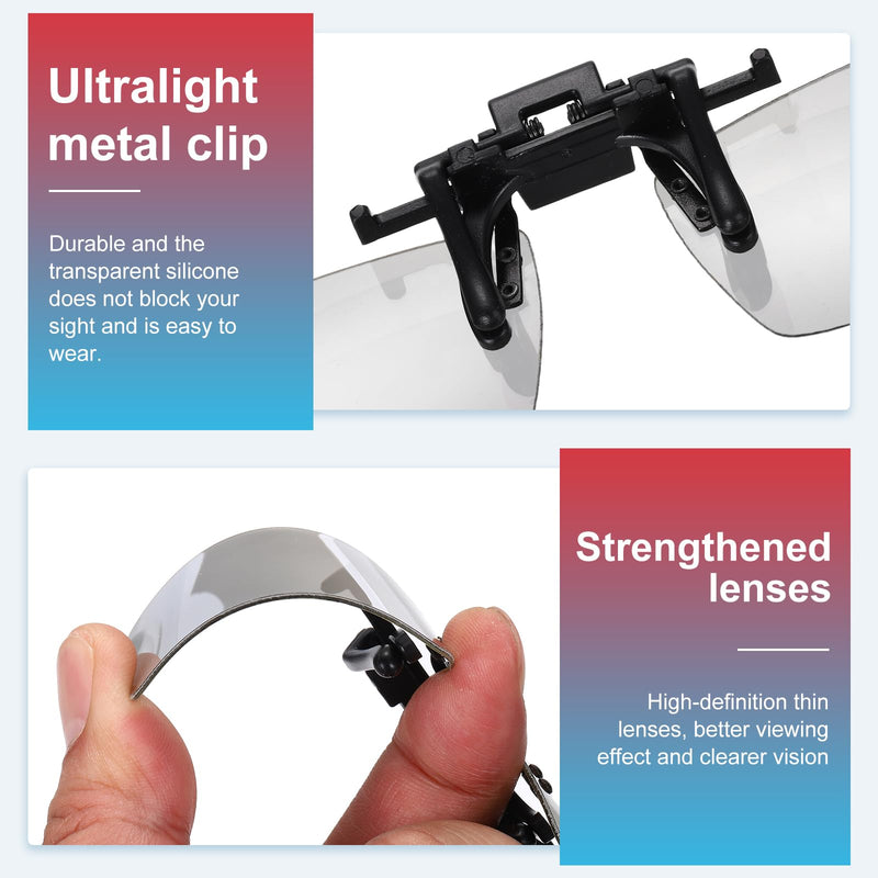 MECCANIXITY Polarized Clip-on 3D Glasses, Passive Circular 3D Viewing Glasses Frame for Anaglyph Movies Theater Games TV Photo Projector 1