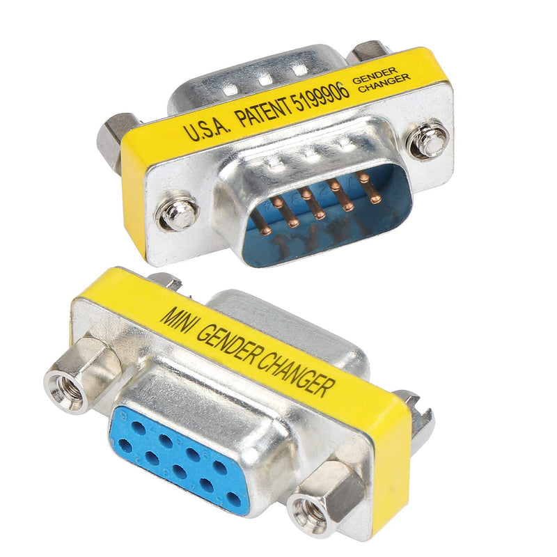 abcGoodefg 9 Pin RS-232 DB9 Male to Male Female to Female Serial Cable Gender Changer Coupler Adapter (20 Pack, DB9 Male to Male Female to Female) 20 PACK