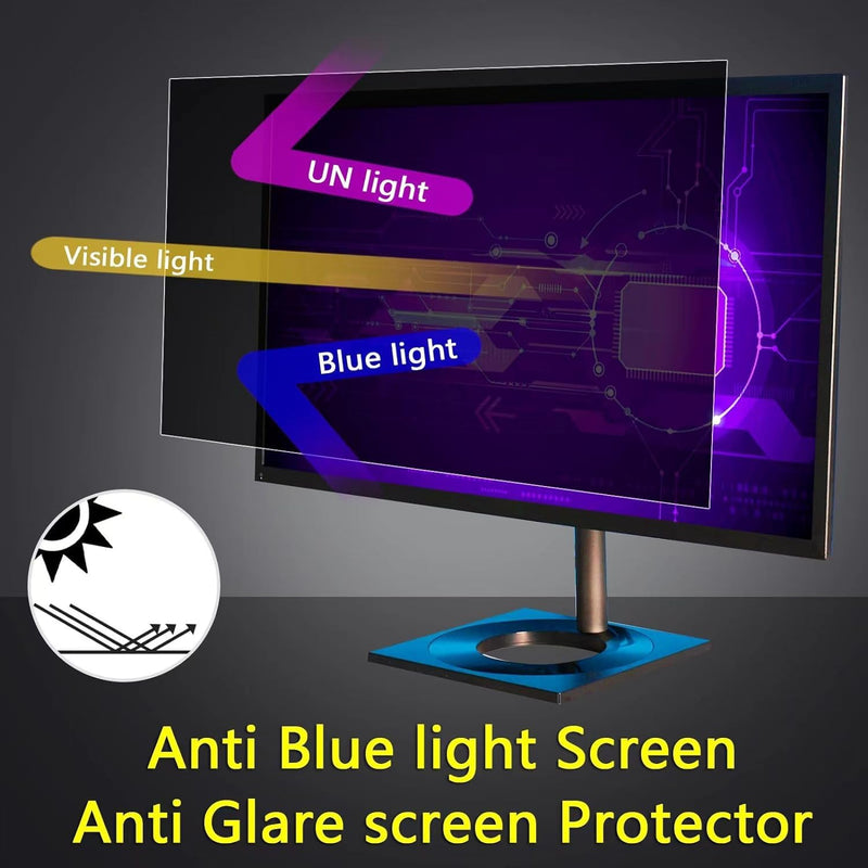32 Inch Computer Monitor Privacy Screen Filter - Eye Protection Anti Glare Blue Light Filter