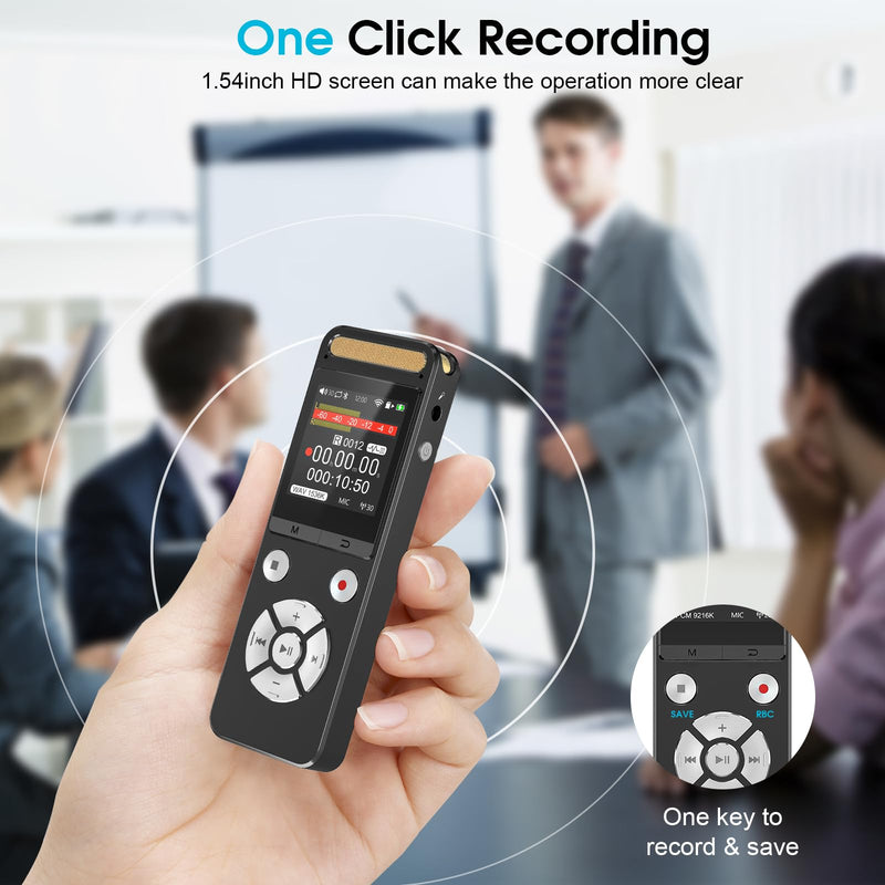 256GB 9216Kbps Digital Voice Recorder - 8684Hrs Recording Storage Voice Activated Recorder with Playback Noise Reduction - Audio Recorder Device for Lectures Meetings Interviews 256GB