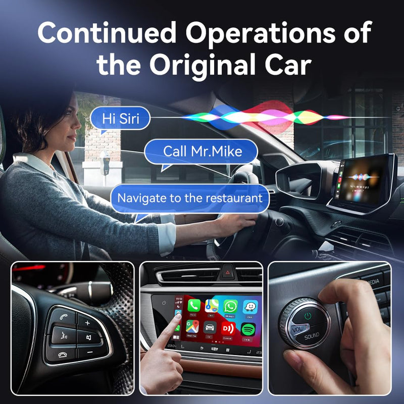 CarlinKit CarPlay Wireless Adapter Mini SE 2025 - Auto Connect Online Update for iPhone, Apple CarPlay Wireless Adapter Convert OEM Wired CarPlay Cars, Wired to Wireless Plug & Play Dongle