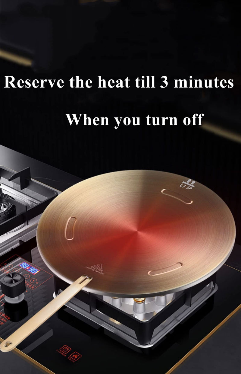 Heat Diffuser for Gas Stove, induction Cooktop Stove Adapter Plate, Induction Plate Converter Disk with Removable Handle for Cookware Accessories 9.45inch 9.45 inch Rose Gold