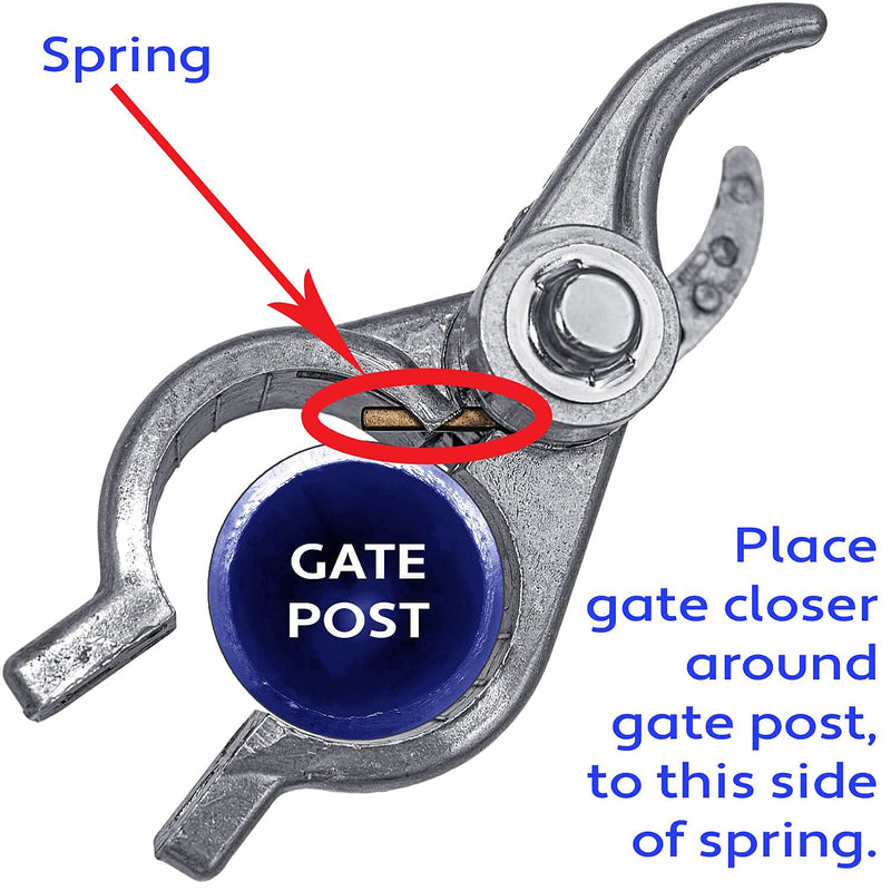 2-3/8" (2-1/2") x 1-3/8" Durable Chain Link Spring Loaded Gate Closer. 2-3/8"X 1-3/8"