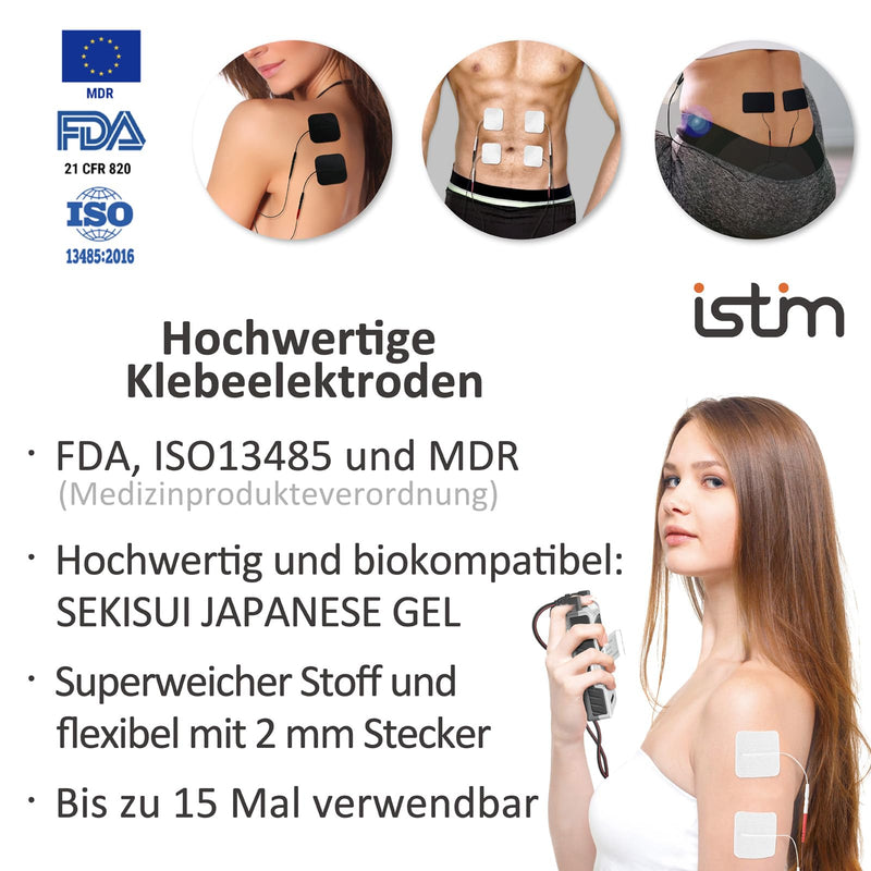 iStim Super Soft 5x5cm TENS Unit Electrodes for TENS Massage EMS - 100% JAPANESE GEL (48)