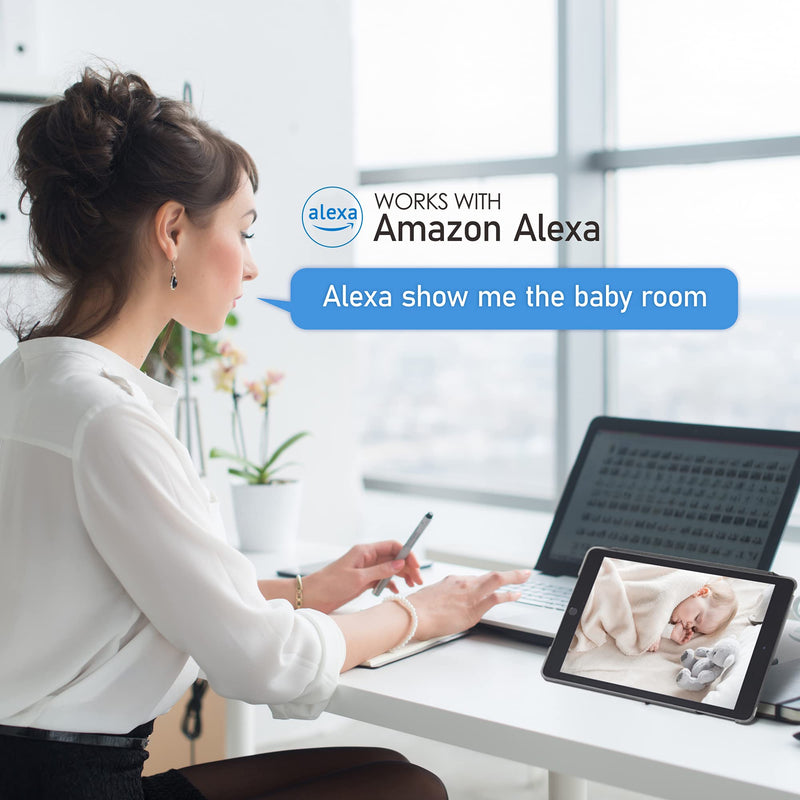 LaView Security Cameras 4pcs, Home Security Camera Indoor 1080P, Wi-Fi Cameras Wired for Pet, Motion Detection, Two-Way Audio, Night Vision, Phone App, Works with Alexa, iOS & Android & Web Access White 1080P 4 Pack