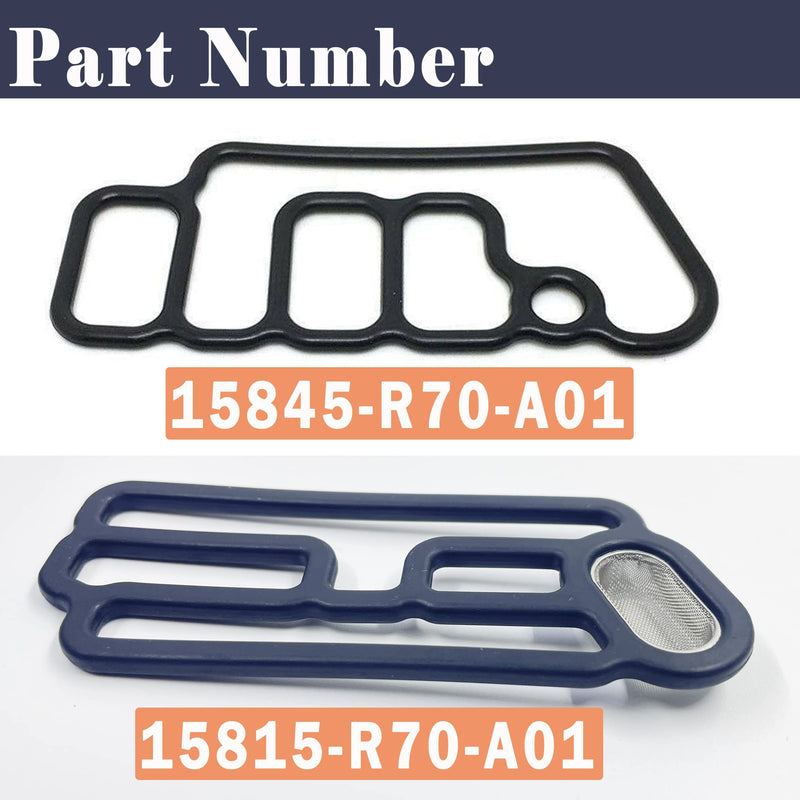 Cylinder Head Solenoid Gasket Compatible with Honda Odyssey Vvt Gasket Compatible with Accord Pilot 15845R70A01 VTEC Gasket 15815-R70-A01