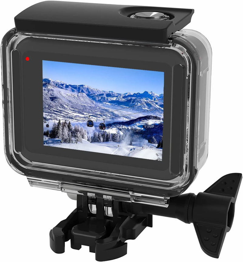 60M/196FT Waterproof Case for Go Pro Hero 8 Black, Protective Underwater Dive Housing Shell with Bracket Accessories for Go Pro Hero8 Action Camera