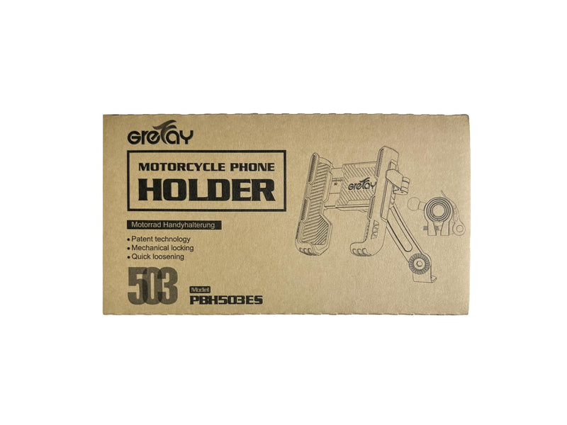 Motorcycle Phone Holder Handlebar Mount Motorbike Phone Holder Rearview Mirror【2 Connection Methods+1S Quick Disassembly】 with 360 Rotate for 4.0-7.0 inch Smartphone