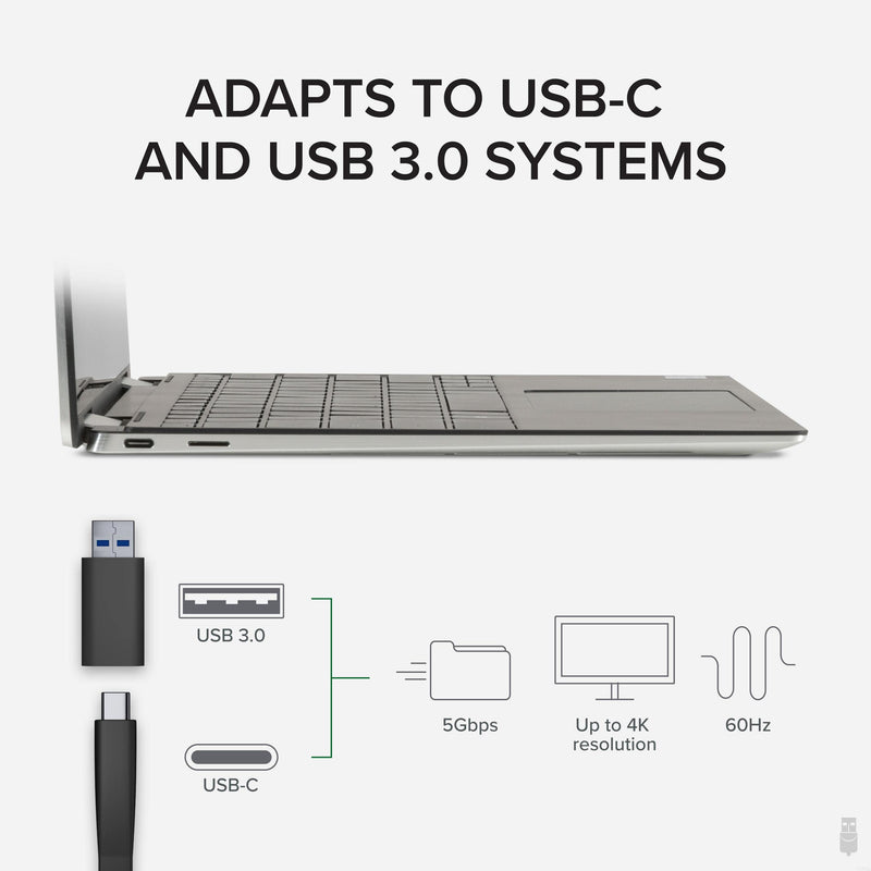Plugable 4K DisplayPort and HDMI Dual Monitor Adapter for USB 3.0 and USB-C, Compatible with Windows and ChromeOS