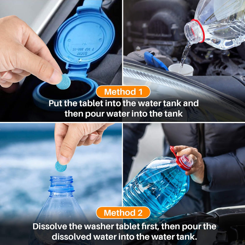 Sukh 150 Car Windshield Washer Tablets - Washer Fluid Tablets Glass Cleaner Concentrate Car Windshield Wiper Fluid Car Windshield Cleaner