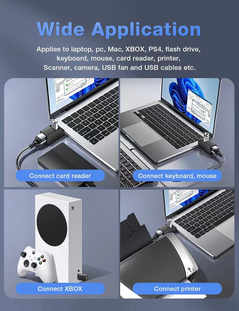 USB Hub 3.0, 3 Port USB Hub USB Splitter for Laptop, USB Expander USB Multiple Adapter for Mouse,Keyborad,Printer,Flash Drive,Xbox and More (Black with 3.0 * 1 Hub, 2.0 * 2 Hub)