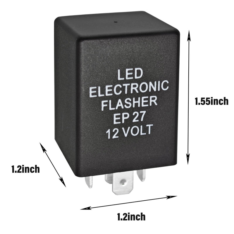 5-Pin EP27 FL27 Electronic LED Flasher Relay for Fixing Hyper Flash Issue in LED Turn Signal Bulbs