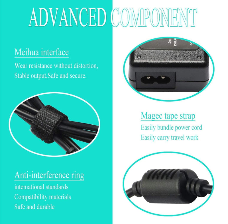 19V Power Cord Compatible with HP UltraSlim Docking Station HSTNN-IX10 Compatible with Slimline 260/400/500 Series D9Y32 Series V8P15AA