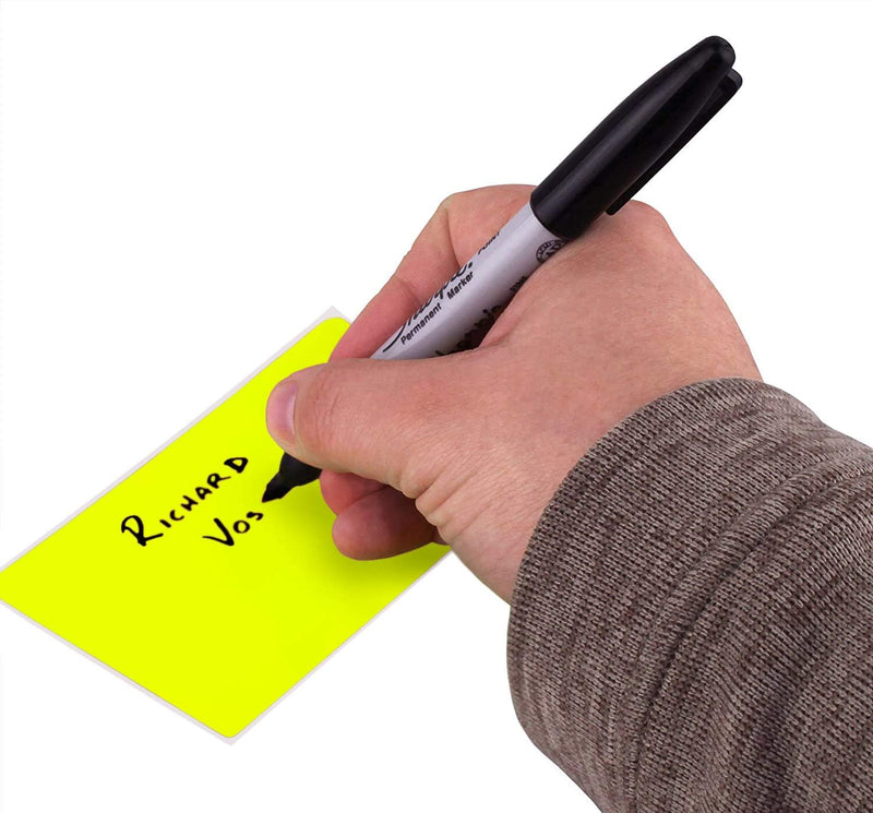 ChromaLabel 3 x 5 inch Permanent Color Code Rectangle Labels, 250 Stickers per Roll, Fluorescent Yellow