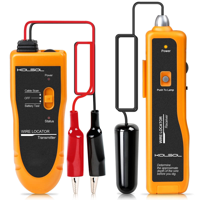 F02 Underground Cable Detector, Earth Cable Detector with Headphones, Cable Tester for Pet Fence Cable, Underground Cable, Irrigation Control Wires