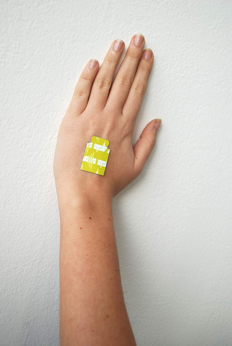 Fiab EF3001ECG Electrode Stamps for ECG Pregellati Disposable, 22 x 34 mm Pack of 100