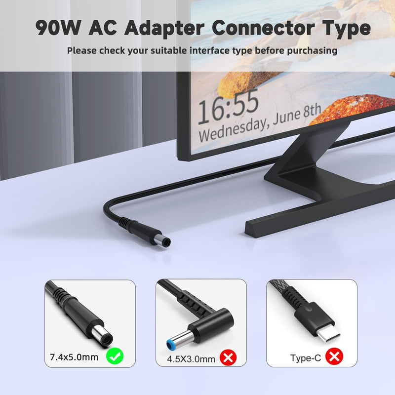 19V Power Cord Compatible with HP UltraSlim Docking Station HSTNN-IX10 Compatible with Slimline 260/400/500 Series D9Y32 Series V8P15AA