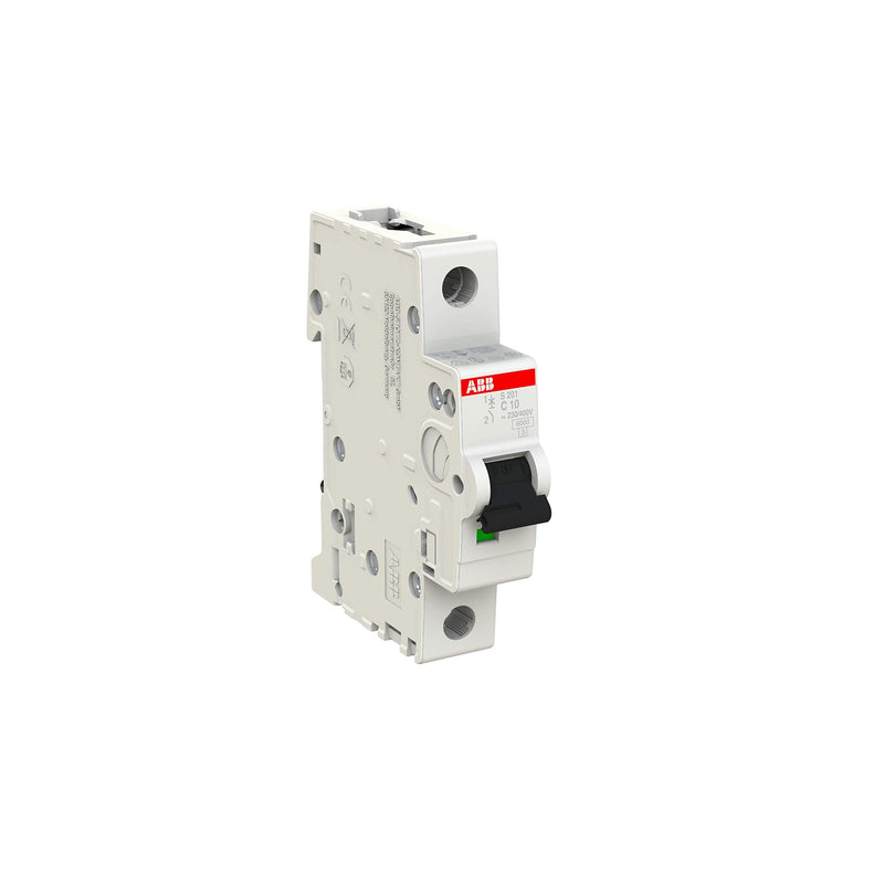 ABB S200 MCB circuit breaker type C, 1-pole 10A 230V System Pro M Compact DIN rail mounting Estándar