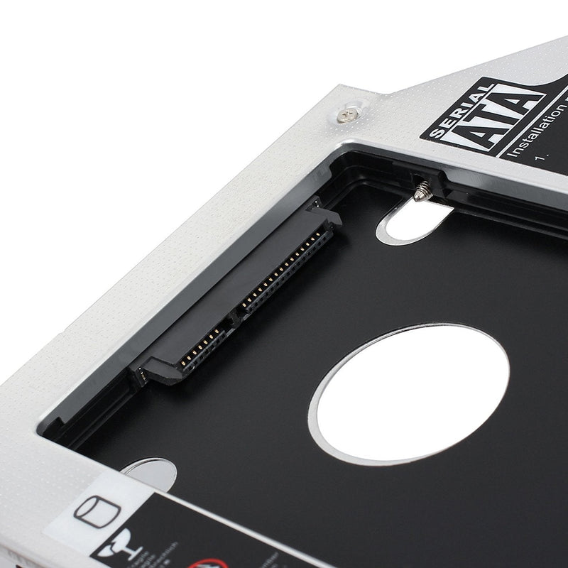 SDD Hard Drive Caddy Case,Universal 9.5mm SATA to SATA 2nd SSD HDD Hard Drive Caddy Adapter Tray Case for DELL HP Lenovo ThinkPad ACER Gateway ASUS Sony Samsung MSI Laptop