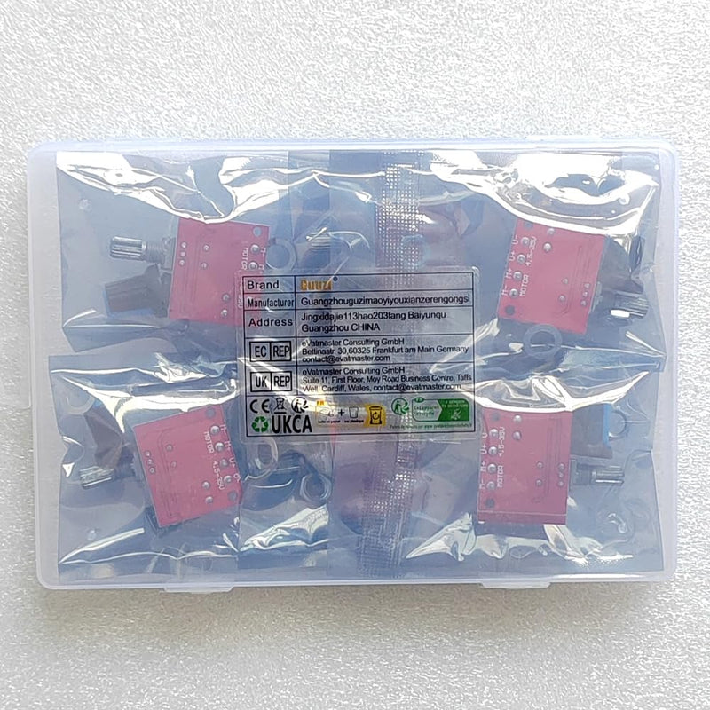 GUUZI DC Motor Speed Controller DC 6V 12V 24V 35V, DC 5V-35V 5A Voltage PWM Adjustable Driver Switch with Control Button (6pcs) 6pcs