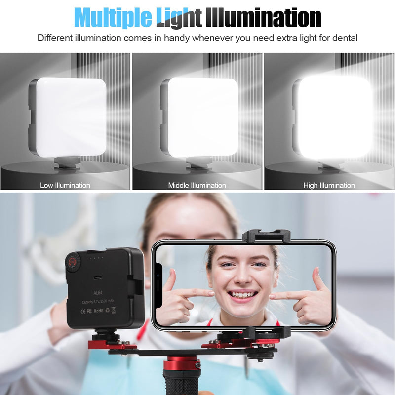 ANNWAH Dental Photography Aid, Oral Cell Phone Camera Fill Light Brightness Led Video Light Studio Lighting Kit for Home, Clinic, Hospital