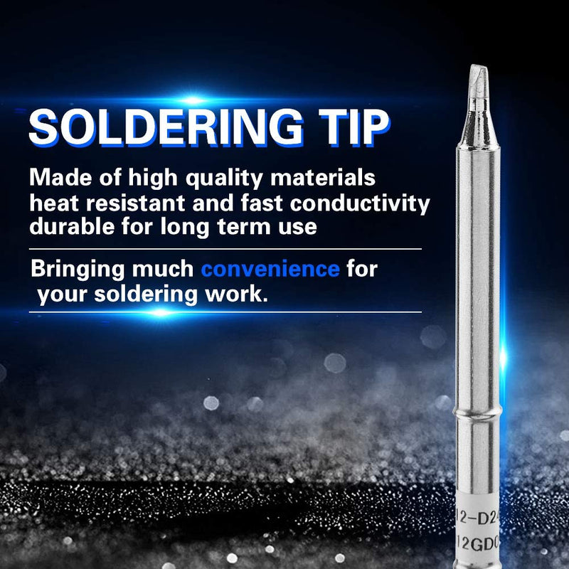 T12 Series Soldering Iron Tips Replacement Set for FX 951 Rework Station, 10PCS Nickel Iron Alloy Tips with Precise Thermal Response for PCB Repair and Electronics Soldering