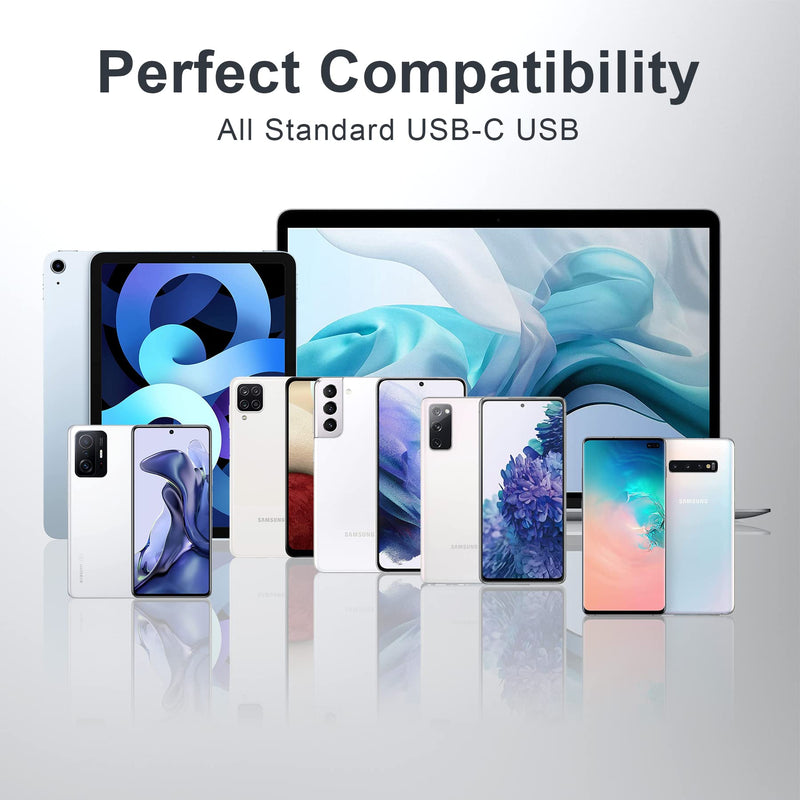 RAVIAD USB Type C Cable, USB C Charging Cable 1M QC 3.0 USB 3.0 Fast Charging and Synchronization USB C Cable Compatible for iPhone 15 Pro Max, Samsung Galaxy S24 S23 S22 S21 S20 Note 10, Huawei P60 Gray