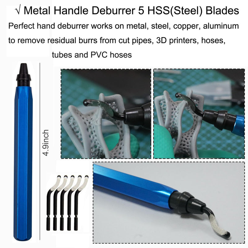 Precision 3D Printer Tool set with Deburring Tool, 3D Printer Spatula,Craft Knife,hand File,Carving Knife,Storage Box Suitable for Sanding, Carving, Modeling, Cutting, Scraping Deburring kit