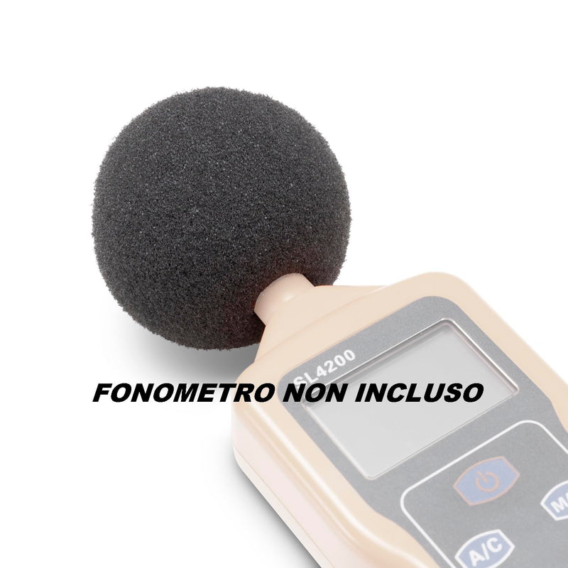 Professional wind protection sponge for sound level meters, wind protection sponge, diameter approx. 62 mm, inner hole 10 mm, optimal protection for precise audio measurements