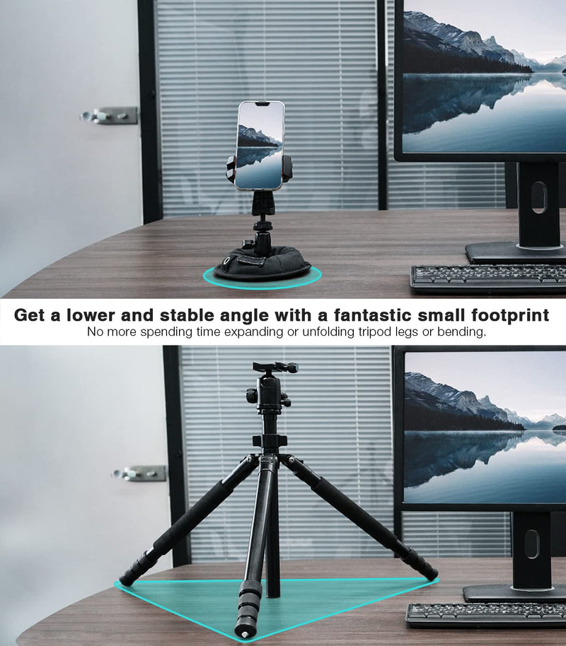 OctoPad Universal Table Tripod Base Stand, Bean Bag, Perfect for Slopes, Uneven Surfaces, with Universal 1/4" Thread, for Camera, Smartphones, Gimbals, Flashes, Monitors, Microphones L