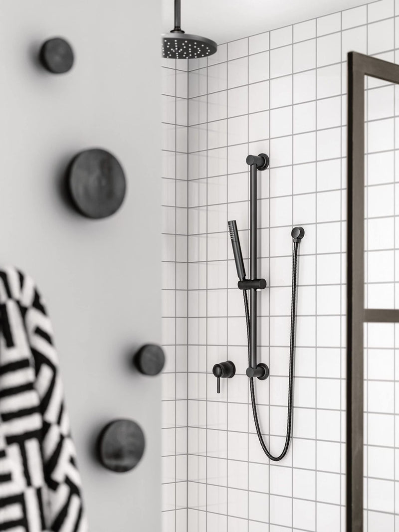 Moen Round Wrought Iron Drop Ell Handheld Shower Wall Connector, A725WR 0.5 Matte Black