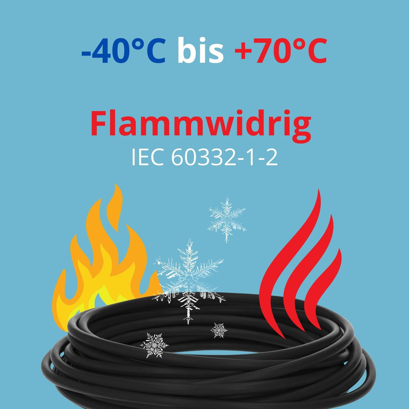 10 meters Lapp 4520015 H07V-K 10 mm² black I wiring cable I flexible core cable I PVC single core I stranded wire 10mm2 I wiring single pack