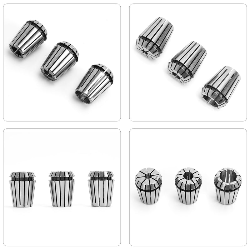 12PCS ER25 Spring Collet Set for CNC Engraving Machine & Milling Lathe Tool Workholding Engraving Collets
