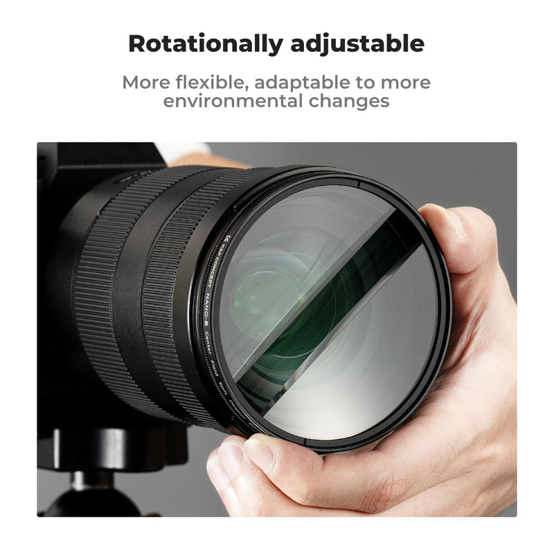 K&F Concept 77mm Center Field Split Diopter Effect Filter Keeps The Focus, Multi-layer Coated Subjects Center Opening Focus Filter for Camera Lens 72mm