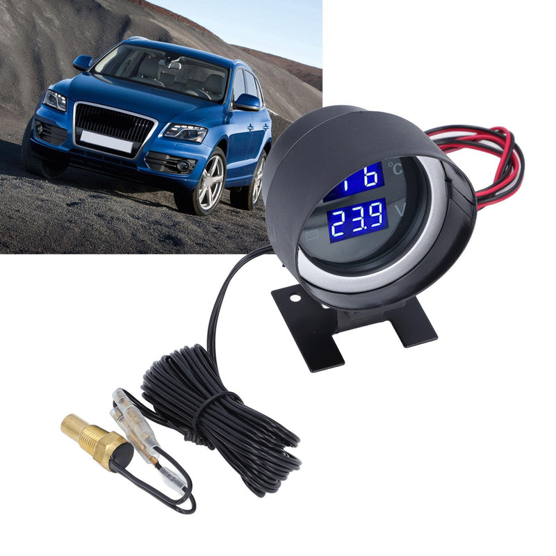 2 in 1 Volt Water Temp Meter,Water Temperature Gauge, Water Temp Thermometer Meter Kit,High Accuracy Universal Fit for Cars Trucks RVs, Suitable for 12V-36V Vehicles