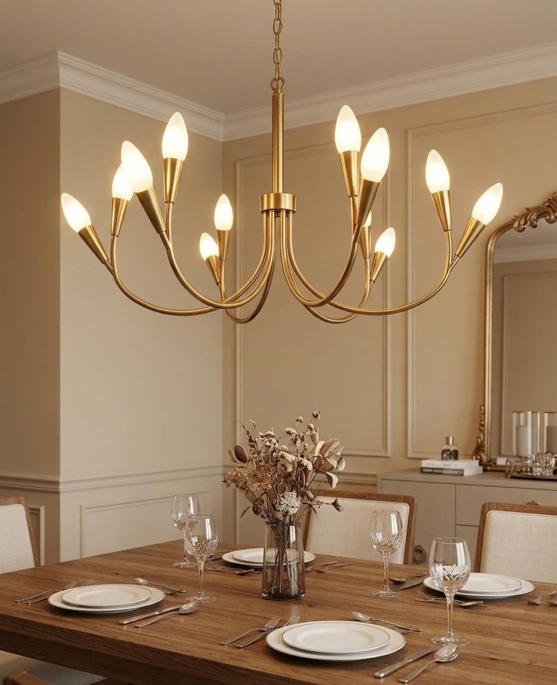FELCO Dimmable Led Chandelier Light Bulbs, E12 Candelabra Bulb 60 Watt Equivalent, 5.5W Frosted B11 Led Filament Candle Lights for Chandeliers, 500LM Bright, 2700K, 12Pack 2700k Warm White 12 Pack