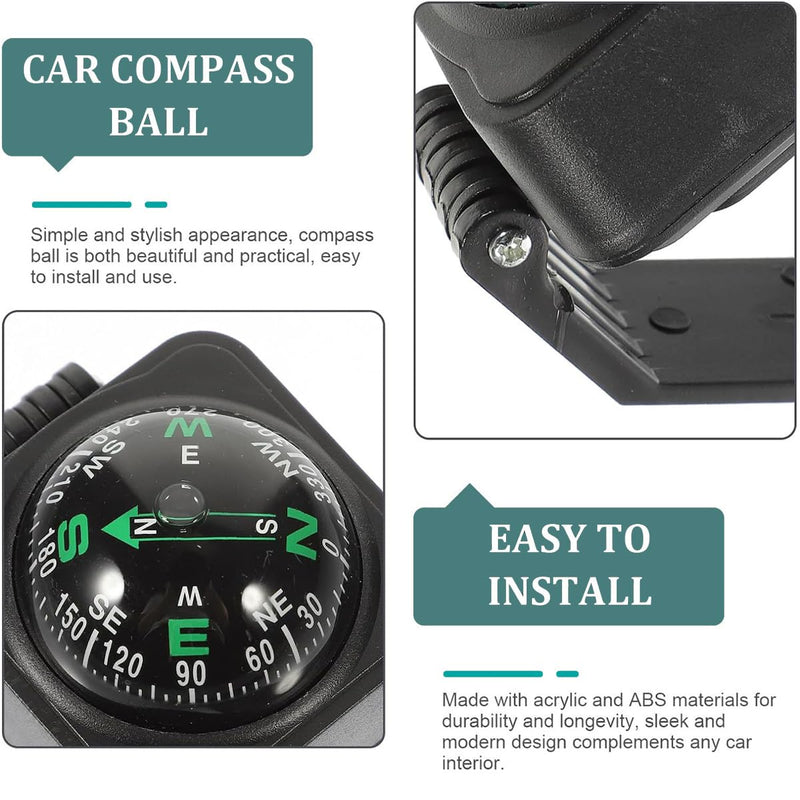 GOKT Marine Compass - Variable Angle Car Compass, Dash Compass for Automotive Use, Durable and Reliable Navigation Tool for Your Vehicle Car Compass Ball, Dash Mount Adjustable Compass