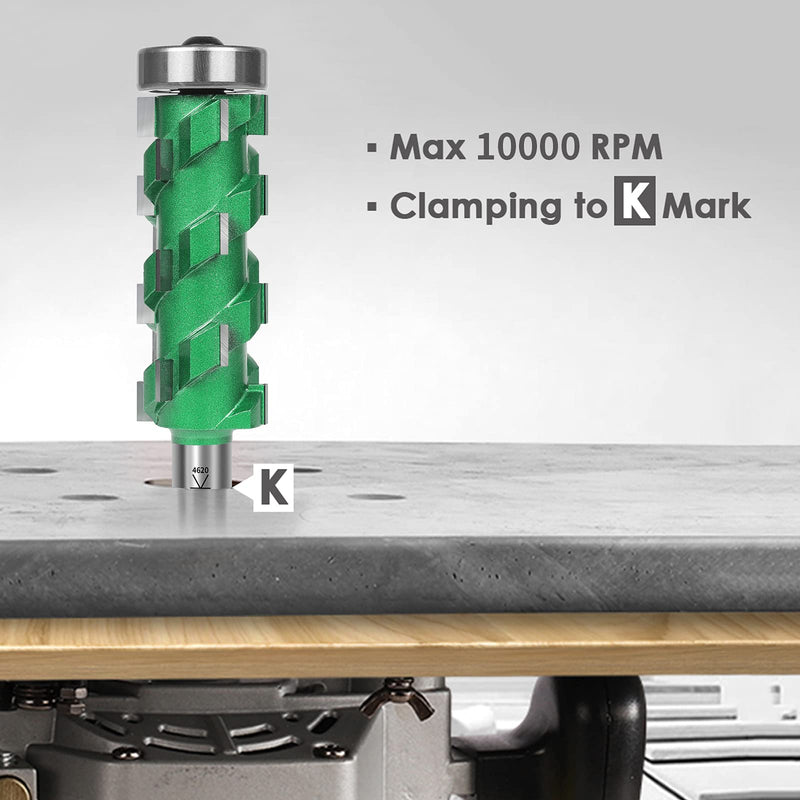 PRO Flush Trim Router Bit(20 Flutes) 1/2" Shank,2-3/4"Cut Length 20 Flutes