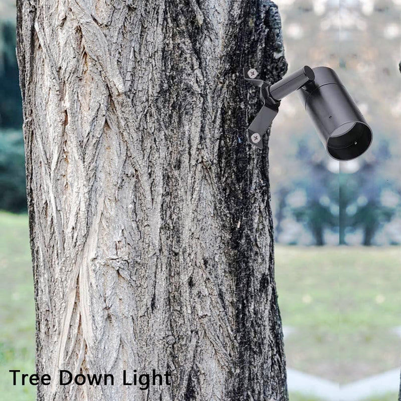 Landscape Lighting Moonlight,Outdoor Landscape Downlights,Cast Aluminum Low Voltage 12-24 AC/DC Replaceable MR16 LED Bulb Tree Mount Down Light Wall Surface Lights Bronze Finish