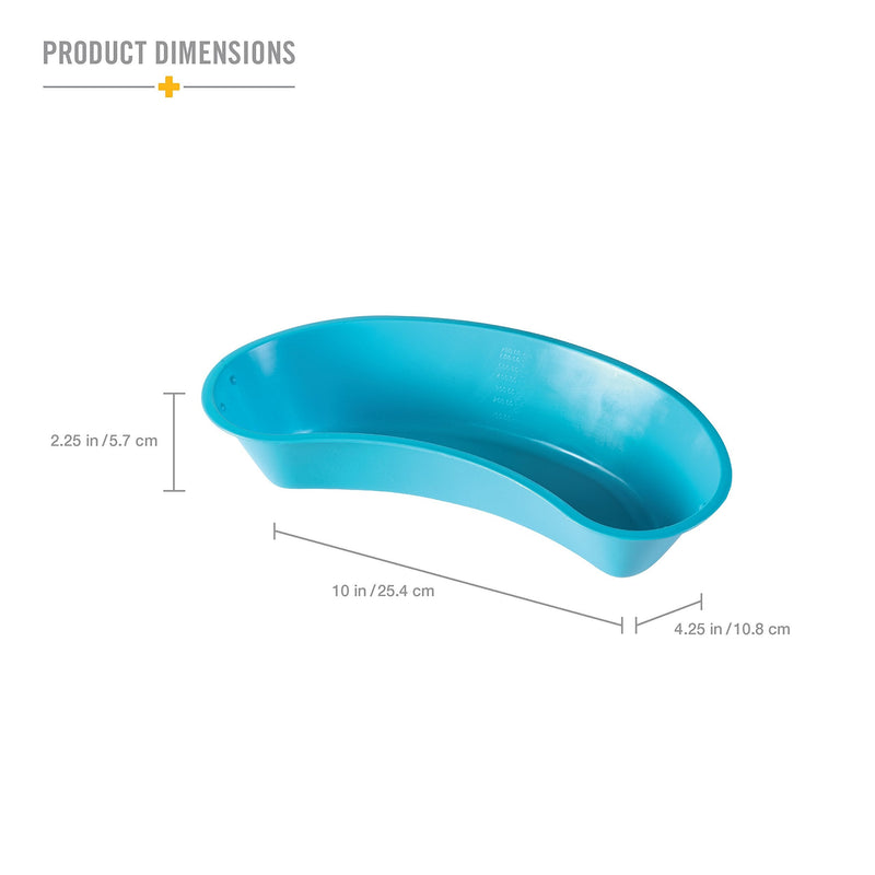 DMI Emesis Basin, Autoclavable, Kidney Shaped, Durable Design, Visual Measurements, Made in USA
