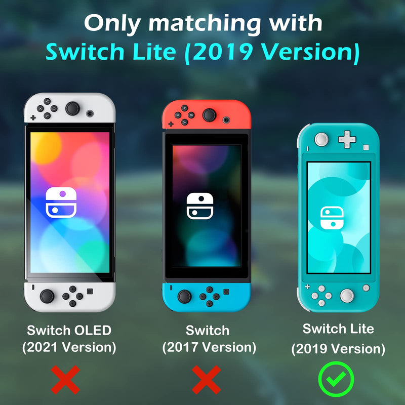 DLseego Cartoon Balls Switch Lite Protective Case Cool Hard PC Shell Shockproof Scratch Resistant Cover Joy Con Japanese Amine Skin with 2PCS Blue and Red Balls Thumb Grips Caps for Switch 2019 colorful