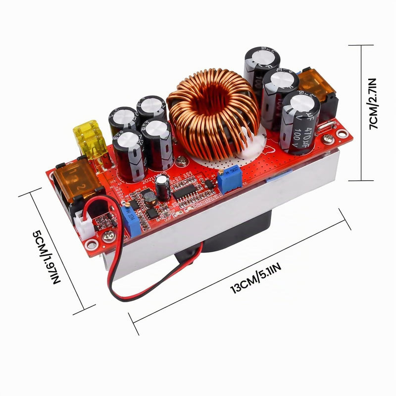 1800W 40A DC-DC Boost Converter, Step-up Converter Constant Power Supply Module 10-60V to 12V-90V