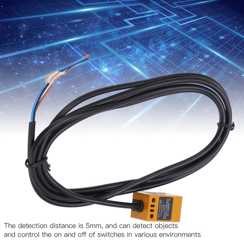 Inductive Proximity Sensors DC 10-30V Square Proximity Switch 3-Wire 5mm NPN Inductive Proximity Switch For Detecting Metal TL-Q5MC1-Z