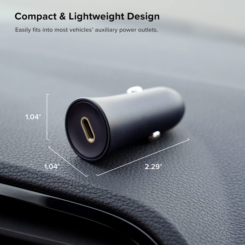 iOttie RapidVolt 30W Car Charger. Made for Google Type C High-Speed USB-C Phone Charger Power Adapter Compatible with Samsung & Apple Phones and Tablets 30 W for Google